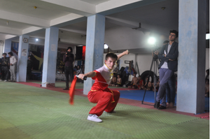 驻阿富汗使馆参观少林武术学校喀布尔少林武术学校