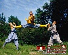 少林武术展示:腾空飞脚--少林武术学校