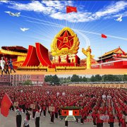 嵩山少林武术学校致敬八一建军节